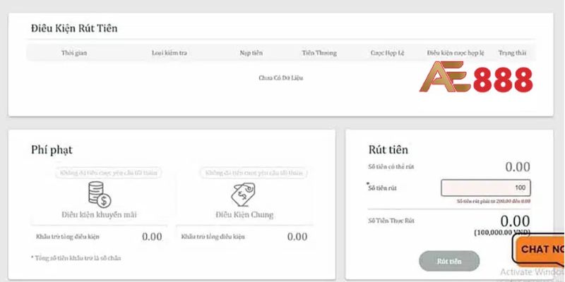 Hạn mức rút tiền AE888 cần tuân thủ để đảm bảo giao dịch suôn sẻ